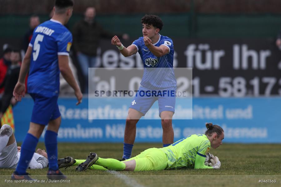 sport, action, SVD, SV Darmstadt 98 (U21), Mairec-Arena, Lotto Hessenliga, HFV, Fussball, FCB, FC Bayern Alzenau, Alzenau, 22.02.2025 - Bild-ID: 2467363