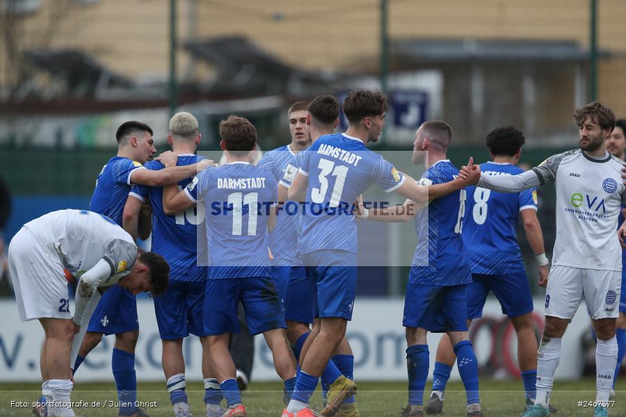 sport, action, SVD, SV Darmstadt 98 (U21), Mairec-Arena, Lotto Hessenliga, HFV, Fussball, FCB, FC Bayern Alzenau, Alzenau, 22.02.2025 - Bild-ID: 2467377