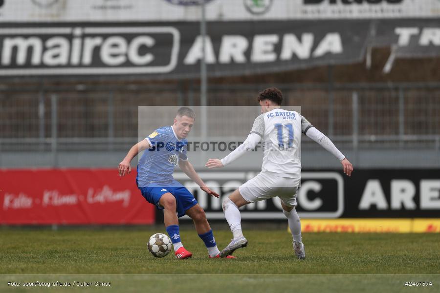 sport, action, SVD, SV Darmstadt 98 (U21), Mairec-Arena, Lotto Hessenliga, HFV, Fussball, FCB, FC Bayern Alzenau, Alzenau, 22.02.2025 - Bild-ID: 2467394
