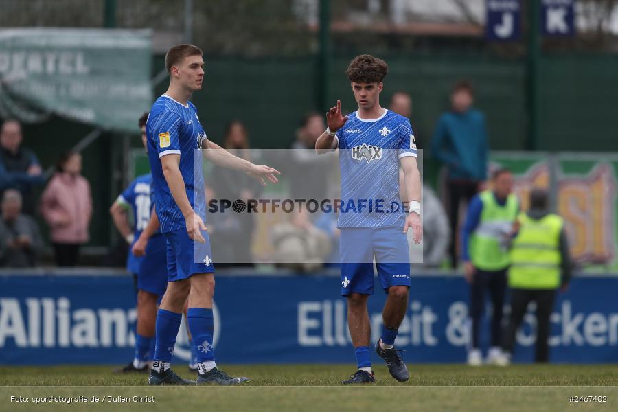 sport, action, SVD, SV Darmstadt 98 (U21), Mairec-Arena, Lotto Hessenliga, HFV, Fussball, FCB, FC Bayern Alzenau, Alzenau, 22.02.2025 - Bild-ID: 2467402