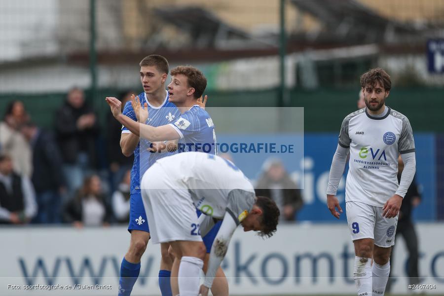 sport, action, SVD, SV Darmstadt 98 (U21), Mairec-Arena, Lotto Hessenliga, HFV, Fussball, FCB, FC Bayern Alzenau, Alzenau, 22.02.2025 - Bild-ID: 2467404