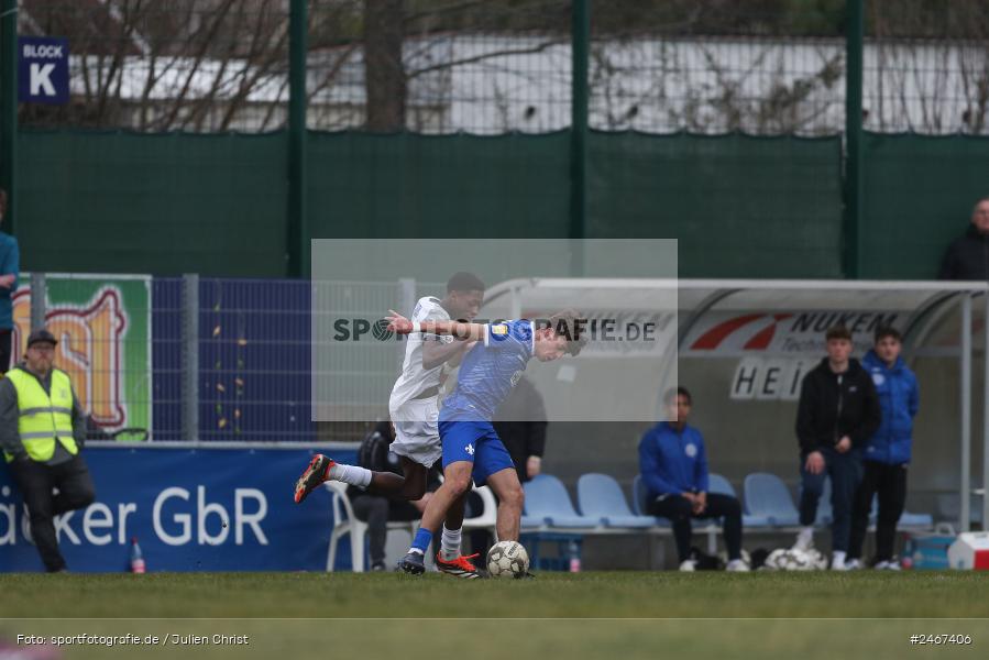 sport, action, SVD, SV Darmstadt 98 (U21), Mairec-Arena, Lotto Hessenliga, HFV, Fussball, FCB, FC Bayern Alzenau, Alzenau, 22.02.2025 - Bild-ID: 2467406