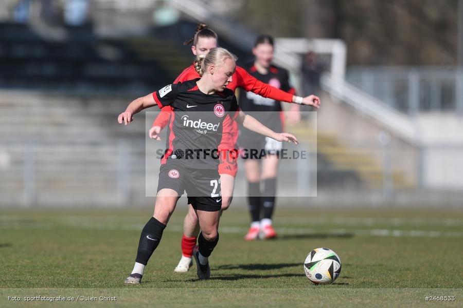 sport, action, Stadion am Brentanobad, SGE, Fussball, Frankfurt, FCB, FC Bayern München II, Eintracht Frankfurt II, DFB, 2. Frauen-Bundesliga, 02.03.2025 - Bild-ID: 2468533