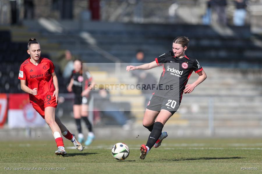 sport, action, Stadion am Brentanobad, SGE, Fussball, Frankfurt, FCB, FC Bayern München II, Eintracht Frankfurt II, DFB, 2. Frauen-Bundesliga, 02.03.2025 - Bild-ID: 2468536 sport, action, Stadion am Brentanobad, SGE, Fussball, Frankfurt, FCB, FC Bayern München II, Eintracht Frankfurt II, DFB, 2. Frauen-Bundesliga, 02.03.2025 - Bild-ID: 2468536