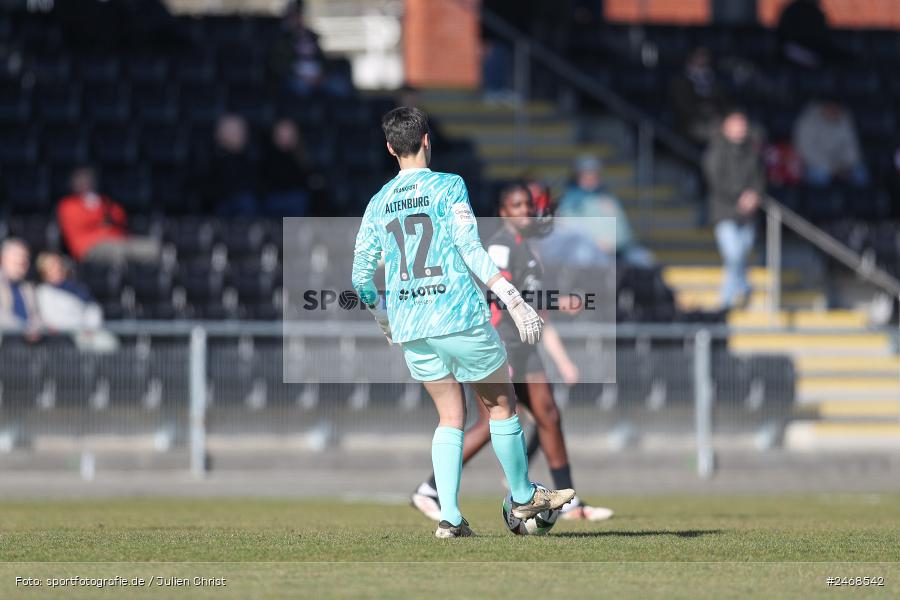 sport, action, Stadion am Brentanobad, SGE, Fussball, Frankfurt, FCB, FC Bayern München II, Eintracht Frankfurt II, DFB, 2. Frauen-Bundesliga, 02.03.2025 - Bild-ID: 2468542 sport, action, Stadion am Brentanobad, SGE, Fussball, Frankfurt, FCB, FC Bayern München II, Eintracht Frankfurt II, DFB, 2. Frauen-Bundesliga, 02.03.2025 - Bild-ID: 2468542