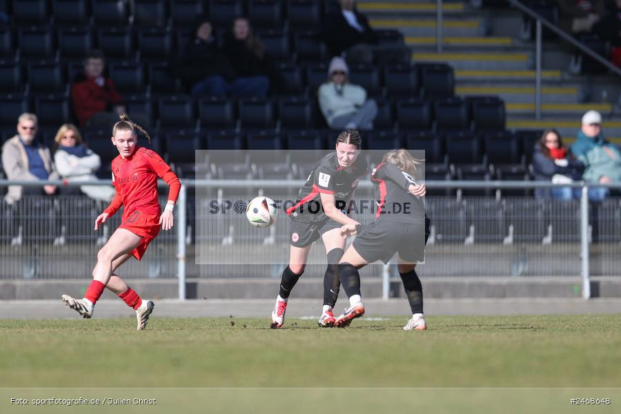 sport, action, Stadion am Brentanobad, SGE, Fussball, Frankfurt, FCB, FC Bayern München II, Eintracht Frankfurt II, DFB, 2. Frauen-Bundesliga, 02.03.2025 - Bild-ID: 2468648