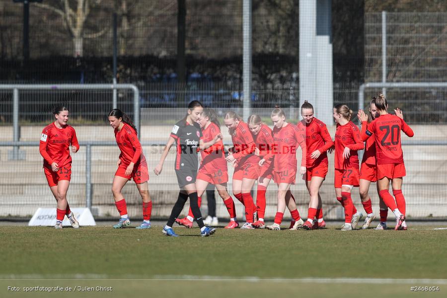 sport, action, Stadion am Brentanobad, SGE, Fussball, Frankfurt, FCB, FC Bayern München II, Eintracht Frankfurt II, DFB, 2. Frauen-Bundesliga, 02.03.2025 - Bild-ID: 2468654