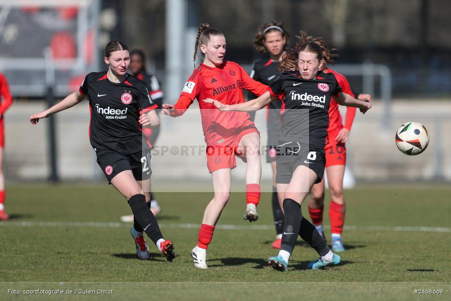 sport, action, Stadion am Brentanobad, SGE, Fussball, Frankfurt, FCB, FC Bayern München II, Eintracht Frankfurt II, DFB, 2. Frauen-Bundesliga, 02.03.2025 - Bild-ID: 2468669