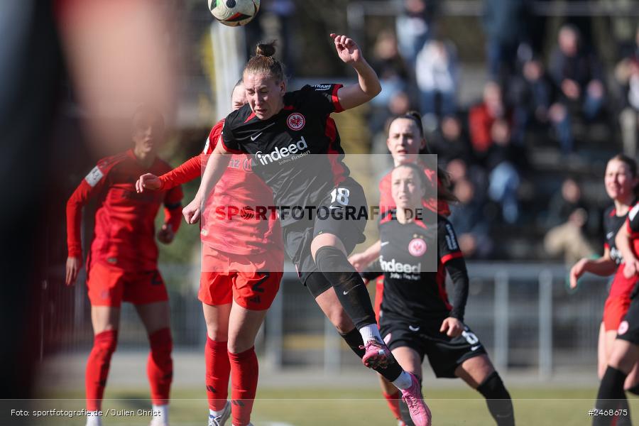 sport, action, Stadion am Brentanobad, SGE, Fussball, Frankfurt, FCB, FC Bayern München II, Eintracht Frankfurt II, DFB, 2. Frauen-Bundesliga, 02.03.2025 - Bild-ID: 2468675