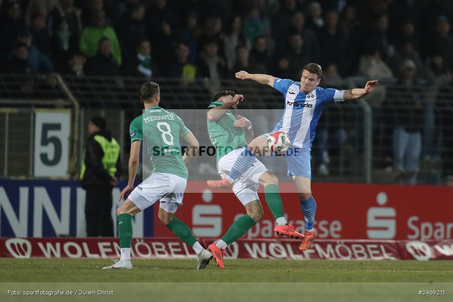 Sachs-Stadion, Schweinfurt, 07.03.2025, sport, action, BFV, Fussball, 24. Spieltag, Regionalliga Bayern, FVI, FCS, FV Illertissen, 1. FC Schweinfurt 1905 - Bild-ID: 2469211