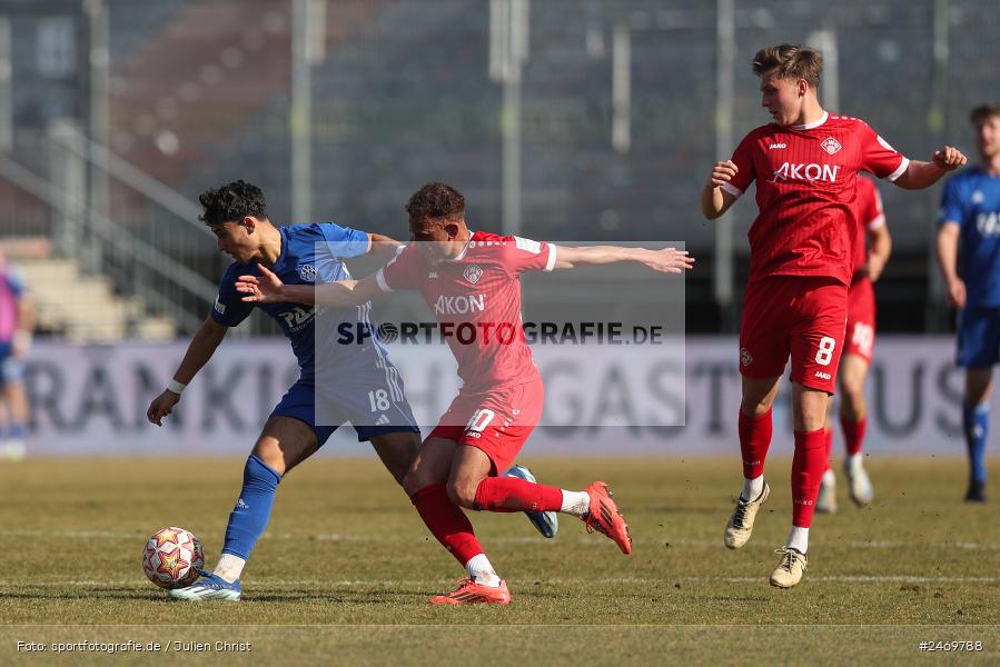 sport, action, Würzburg, SV Viktoria Aschaffenburg, Regionalliga Bayern, Fussball, FWK, FVI, FC Würzburger Kickers, BFV, AKON-Arena, 24. Spieltag, 08.03.2025 - Bild-ID: 2469788