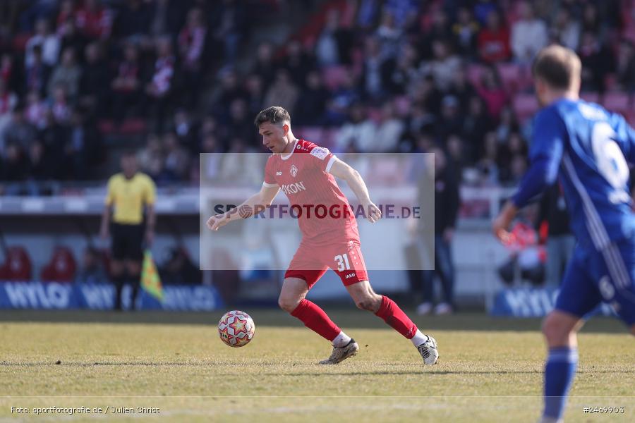 sport, action, Würzburg, SV Viktoria Aschaffenburg, Regionalliga Bayern, Fussball, FWK, FVI, FC Würzburger Kickers, BFV, AKON-Arena, 24. Spieltag, 08.03.2025 - Bild-ID: 2469903