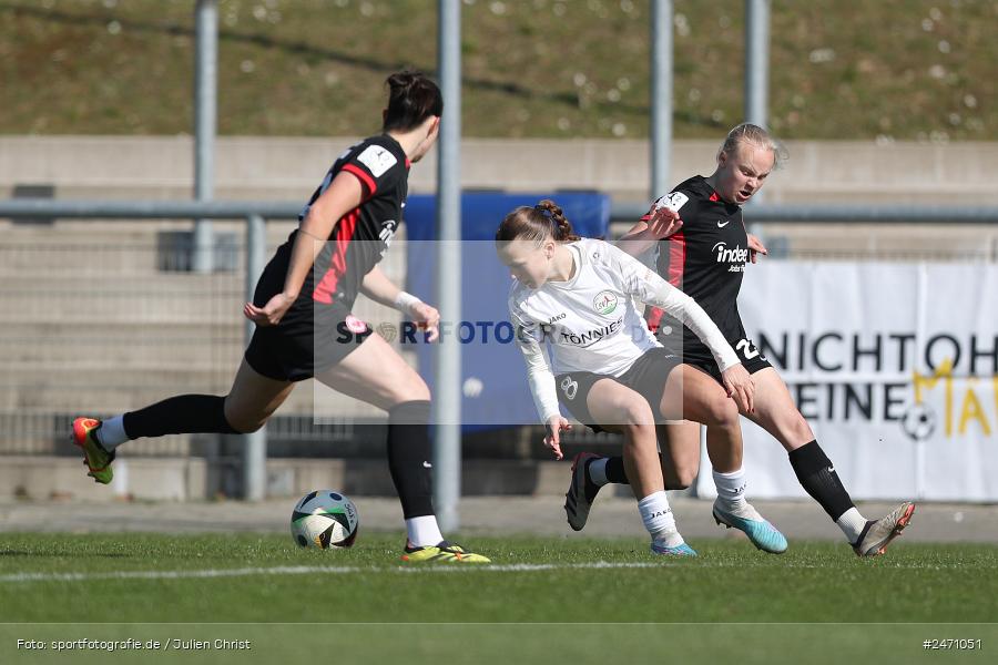 Stadion am Brentanobad, Frankfurt, 16.03.2025, sport, action, DFB, Fussball, 18. Spieltag, 2. Frauen-Bundesliga, FSV, SGE, FSV Gütersloh, Eintracht Frankfurt II - Bild-ID: 2471051 Stadion am Brentanobad, Frankfurt, 16.03.2025, sport, action, DFB, Fussball, 18. Spieltag, 2. Frauen-Bundesliga, FSV, SGE, FSV Gütersloh, Eintracht Frankfurt II - Bild-ID: 2471051
