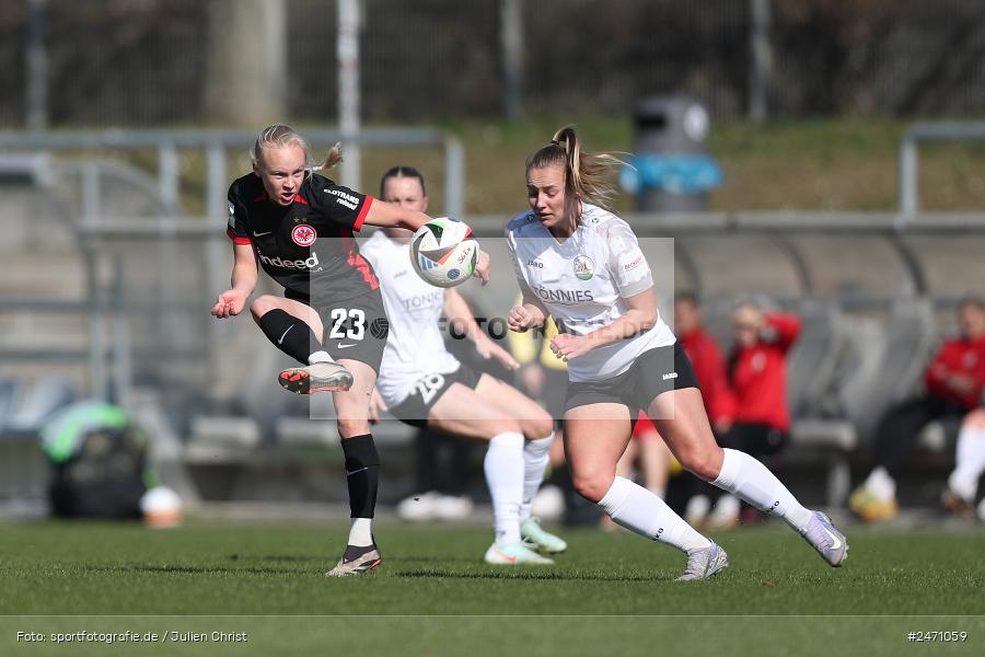 Stadion am Brentanobad, Frankfurt, 16.03.2025, sport, action, DFB, Fussball, 18. Spieltag, 2. Frauen-Bundesliga, FSV, SGE, FSV Gütersloh, Eintracht Frankfurt II - Bild-ID: 2471059 Stadion am Brentanobad, Frankfurt, 16.03.2025, sport, action, DFB, Fussball, 18. Spieltag, 2. Frauen-Bundesliga, FSV, SGE, FSV Gütersloh, Eintracht Frankfurt II - Bild-ID: 2471059