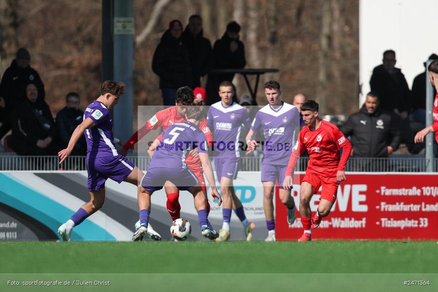 sport, action, SV Rot-Weiss Walldorf, RWW, Mörfelden-Walldorf, KR1, Fussball, FC Erzgebirge Aue, DFB Nachwuchsliga U19, DFB, AUE, 6. Spieltag, 16.03.2025 - Bild-ID: 2471364