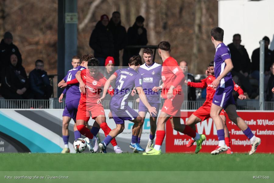 sport, action, SV Rot-Weiss Walldorf, RWW, Mörfelden-Walldorf, KR1, Fussball, FC Erzgebirge Aue, DFB Nachwuchsliga U19, DFB, AUE, 6. Spieltag, 16.03.2025 - Bild-ID: 2471366