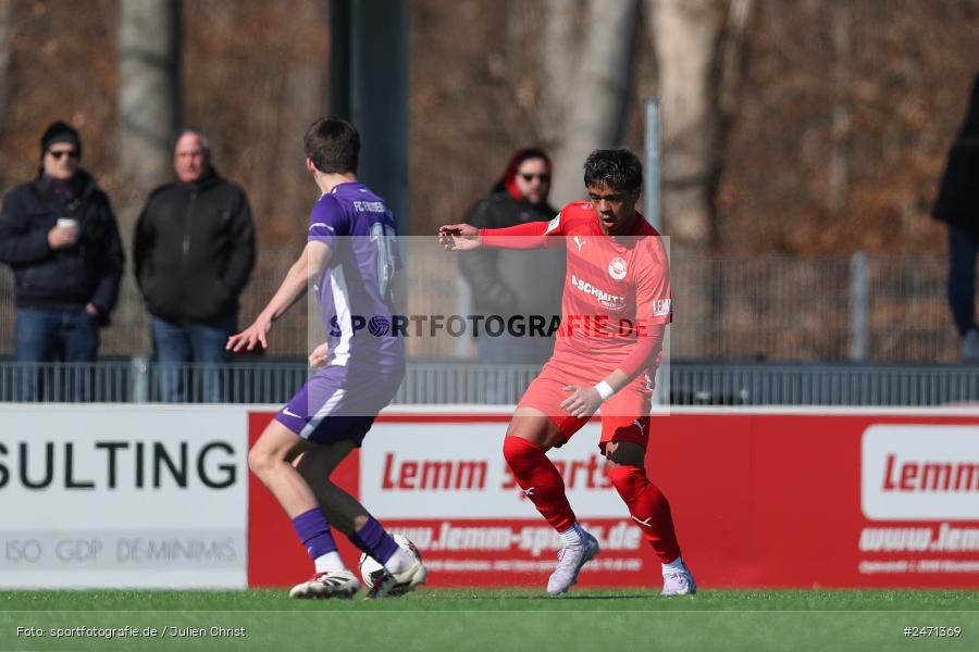 sport, action, SV Rot-Weiss Walldorf, RWW, Mörfelden-Walldorf, KR1, Fussball, FC Erzgebirge Aue, DFB Nachwuchsliga U19, DFB, AUE, 6. Spieltag, 16.03.2025 - Bild-ID: 2471369