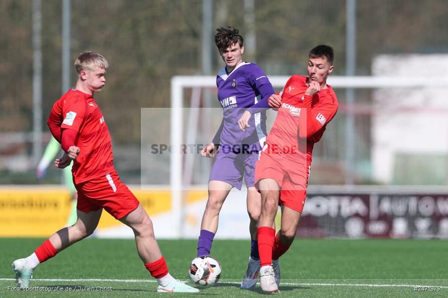 sport, action, SV Rot-Weiss Walldorf, RWW, Mörfelden-Walldorf, KR1, Fussball, FC Erzgebirge Aue, DFB Nachwuchsliga U19, DFB, AUE, 6. Spieltag, 16.03.2025 - Bild-ID: 2471373