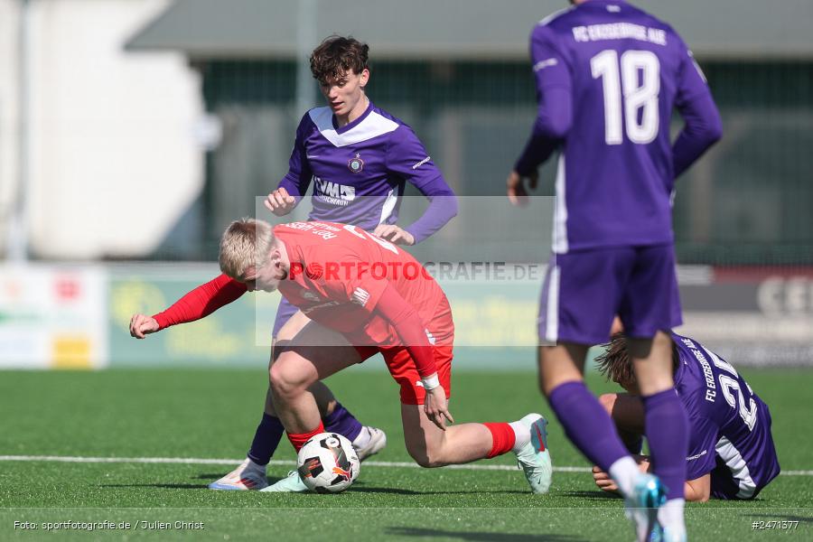 sport, action, SV Rot-Weiss Walldorf, RWW, Mörfelden-Walldorf, KR1, Fussball, FC Erzgebirge Aue, DFB Nachwuchsliga U19, DFB, AUE, 6. Spieltag, 16.03.2025 - Bild-ID: 2471377