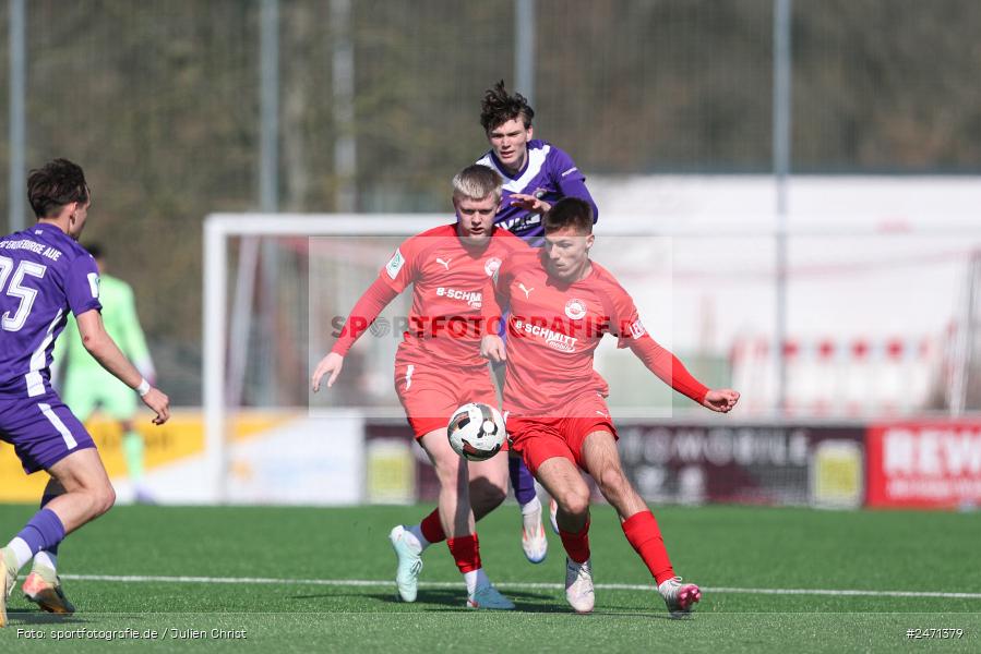 sport, action, SV Rot-Weiss Walldorf, RWW, Mörfelden-Walldorf, KR1, Fussball, FC Erzgebirge Aue, DFB Nachwuchsliga U19, DFB, AUE, 6. Spieltag, 16.03.2025 - Bild-ID: 2471379