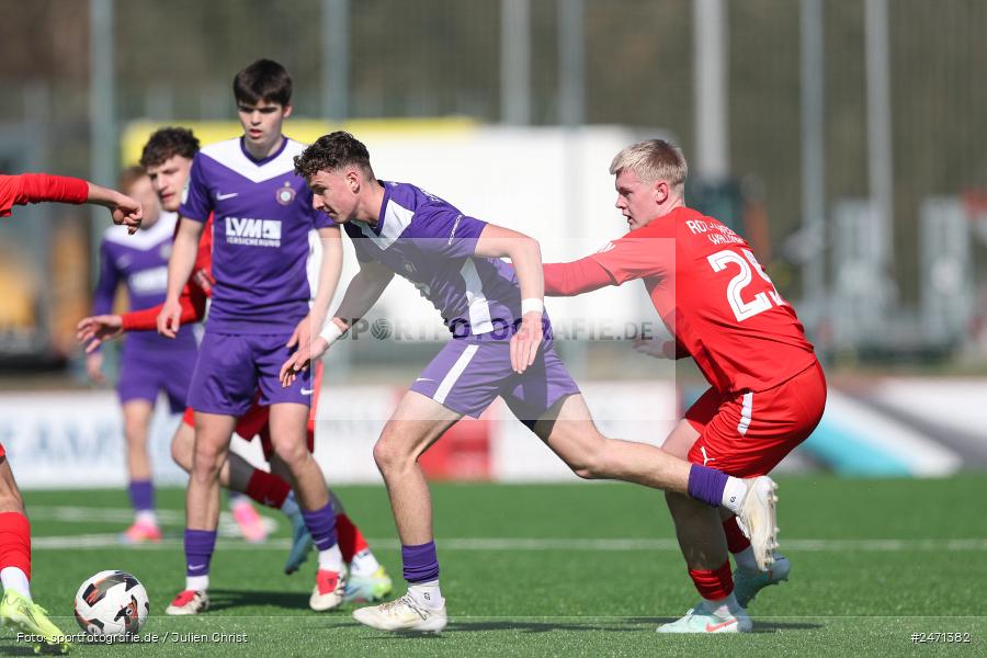 sport, action, SV Rot-Weiss Walldorf, RWW, Mörfelden-Walldorf, KR1, Fussball, FC Erzgebirge Aue, DFB Nachwuchsliga U19, DFB, AUE, 6. Spieltag, 16.03.2025 - Bild-ID: 2471382