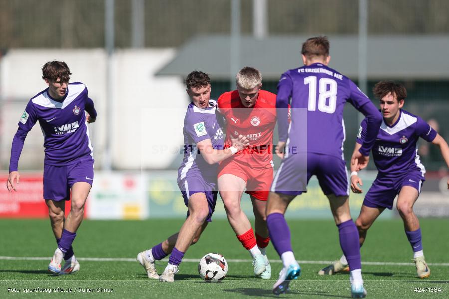 sport, action, SV Rot-Weiss Walldorf, RWW, Mörfelden-Walldorf, KR1, Fussball, FC Erzgebirge Aue, DFB Nachwuchsliga U19, DFB, AUE, 6. Spieltag, 16.03.2025 - Bild-ID: 2471384