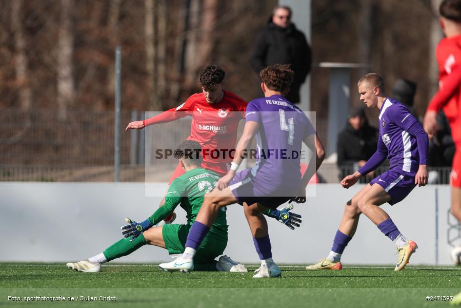 sport, action, SV Rot-Weiss Walldorf, RWW, Mörfelden-Walldorf, KR1, Fussball, FC Erzgebirge Aue, DFB Nachwuchsliga U19, DFB, AUE, 6. Spieltag, 16.03.2025 - Bild-ID: 2471397