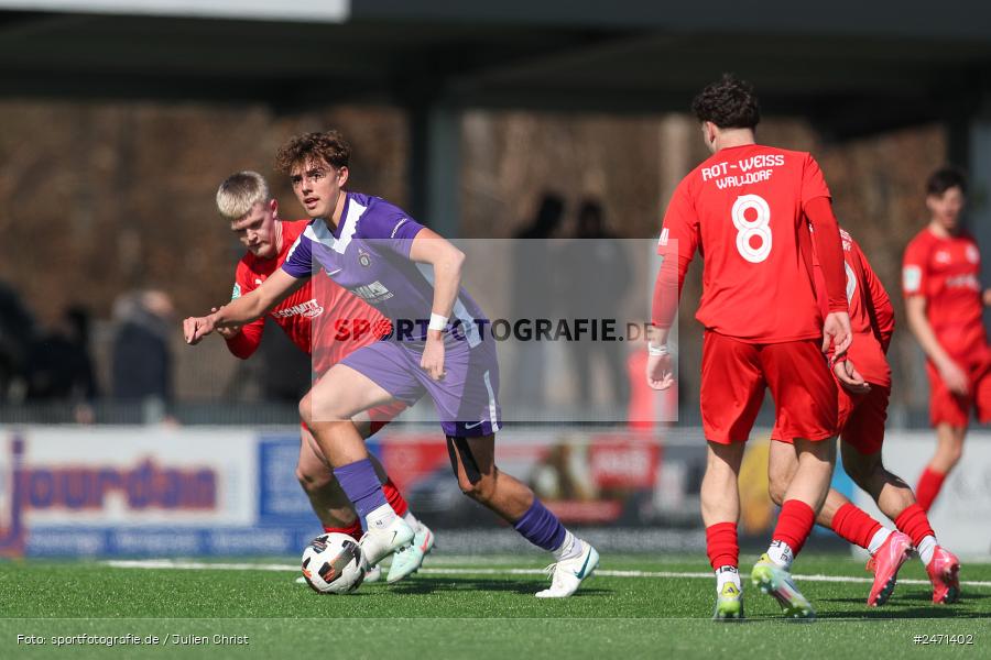sport, action, SV Rot-Weiss Walldorf, RWW, Mörfelden-Walldorf, KR1, Fussball, FC Erzgebirge Aue, DFB Nachwuchsliga U19, DFB, AUE, 6. Spieltag, 16.03.2025 - Bild-ID: 2471402