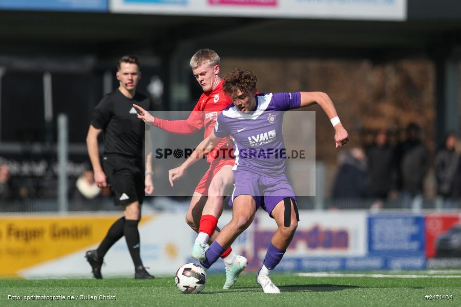 sport, action, SV Rot-Weiss Walldorf, RWW, Mörfelden-Walldorf, KR1, Fussball, FC Erzgebirge Aue, DFB Nachwuchsliga U19, DFB, AUE, 6. Spieltag, 16.03.2025 - Bild-ID: 2471404