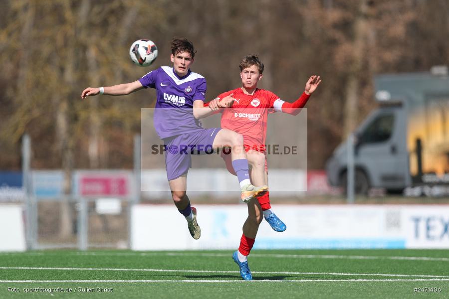 sport, action, SV Rot-Weiss Walldorf, RWW, Mörfelden-Walldorf, KR1, Fussball, FC Erzgebirge Aue, DFB Nachwuchsliga U19, DFB, AUE, 6. Spieltag, 16.03.2025 - Bild-ID: 2471406