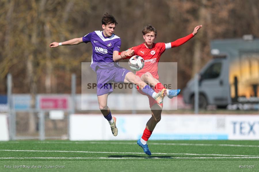 sport, action, SV Rot-Weiss Walldorf, RWW, Mörfelden-Walldorf, KR1, Fussball, FC Erzgebirge Aue, DFB Nachwuchsliga U19, DFB, AUE, 6. Spieltag, 16.03.2025 - Bild-ID: 2471407