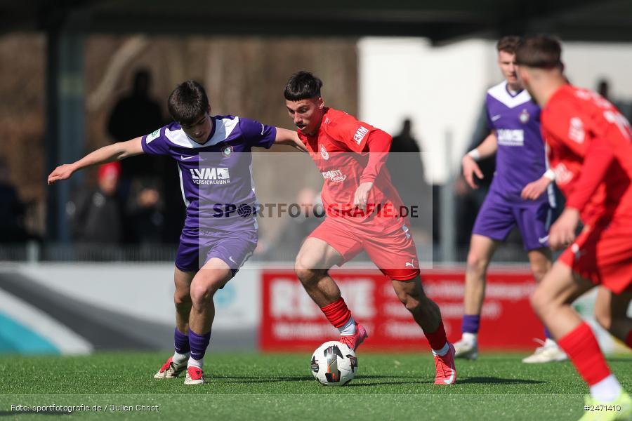 sport, action, SV Rot-Weiss Walldorf, RWW, Mörfelden-Walldorf, KR1, Fussball, FC Erzgebirge Aue, DFB Nachwuchsliga U19, DFB, AUE, 6. Spieltag, 16.03.2025 - Bild-ID: 2471410