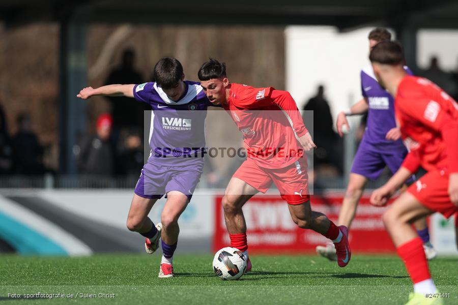 sport, action, SV Rot-Weiss Walldorf, RWW, Mörfelden-Walldorf, KR1, Fussball, FC Erzgebirge Aue, DFB Nachwuchsliga U19, DFB, AUE, 6. Spieltag, 16.03.2025 - Bild-ID: 2471411