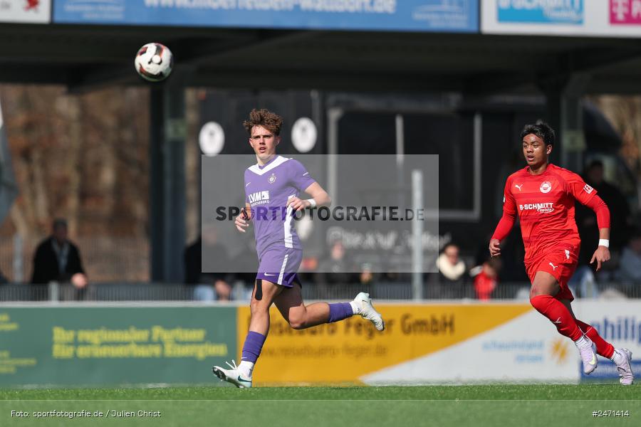 sport, action, SV Rot-Weiss Walldorf, RWW, Mörfelden-Walldorf, KR1, Fussball, FC Erzgebirge Aue, DFB Nachwuchsliga U19, DFB, AUE, 6. Spieltag, 16.03.2025 - Bild-ID: 2471414