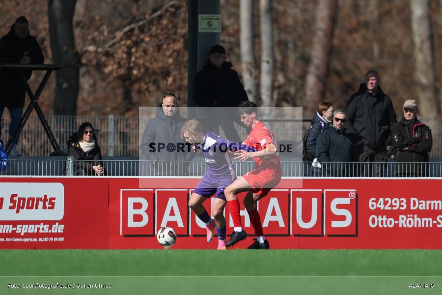 sport, action, SV Rot-Weiss Walldorf, RWW, Mörfelden-Walldorf, KR1, Fussball, FC Erzgebirge Aue, DFB Nachwuchsliga U19, DFB, AUE, 6. Spieltag, 16.03.2025 - Bild-ID: 2471415