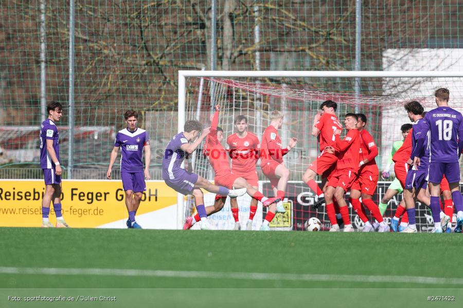 sport, action, SV Rot-Weiss Walldorf, RWW, Mörfelden-Walldorf, KR1, Fussball, FC Erzgebirge Aue, DFB Nachwuchsliga U19, DFB, AUE, 6. Spieltag, 16.03.2025 - Bild-ID: 2471422