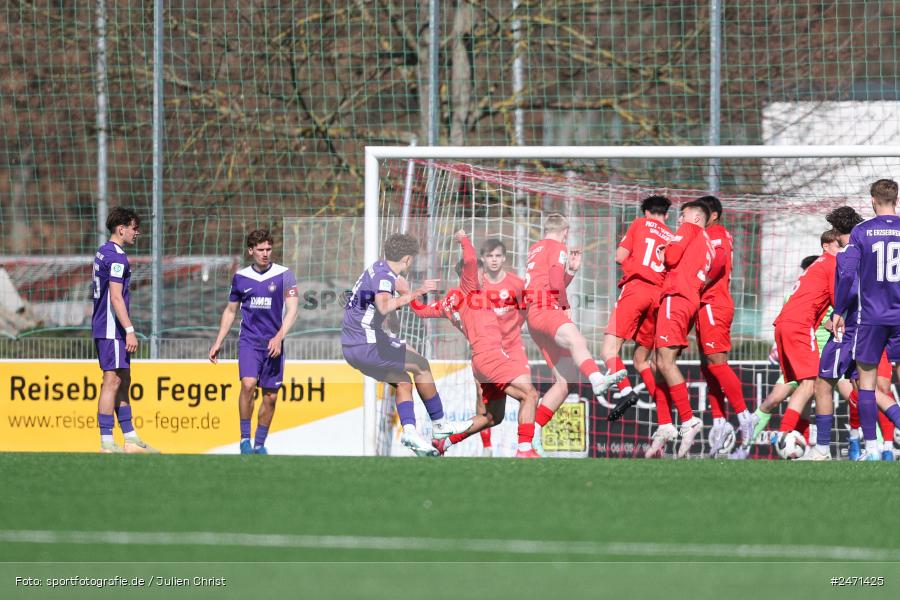sport, action, SV Rot-Weiss Walldorf, RWW, Mörfelden-Walldorf, KR1, Fussball, FC Erzgebirge Aue, DFB Nachwuchsliga U19, DFB, AUE, 6. Spieltag, 16.03.2025 - Bild-ID: 2471425