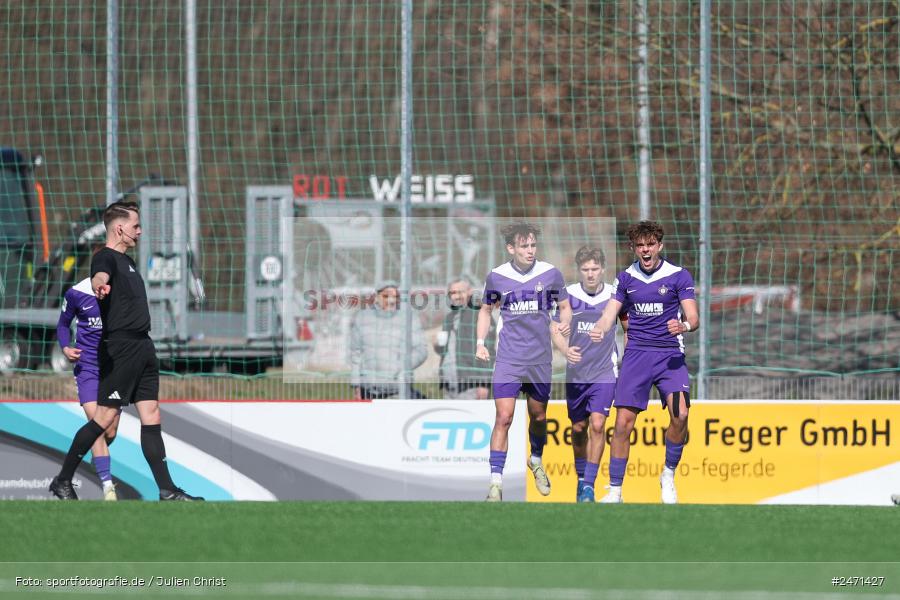 sport, action, SV Rot-Weiss Walldorf, RWW, Mörfelden-Walldorf, KR1, Fussball, FC Erzgebirge Aue, DFB Nachwuchsliga U19, DFB, AUE, 6. Spieltag, 16.03.2025 - Bild-ID: 2471427