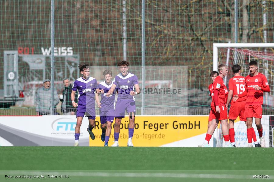 sport, action, SV Rot-Weiss Walldorf, RWW, Mörfelden-Walldorf, KR1, Fussball, FC Erzgebirge Aue, DFB Nachwuchsliga U19, DFB, AUE, 6. Spieltag, 16.03.2025 - Bild-ID: 2471429