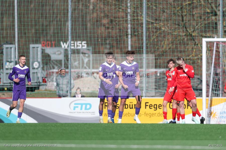 sport, action, SV Rot-Weiss Walldorf, RWW, Mörfelden-Walldorf, KR1, Fussball, FC Erzgebirge Aue, DFB Nachwuchsliga U19, DFB, AUE, 6. Spieltag, 16.03.2025 - Bild-ID: 2471433