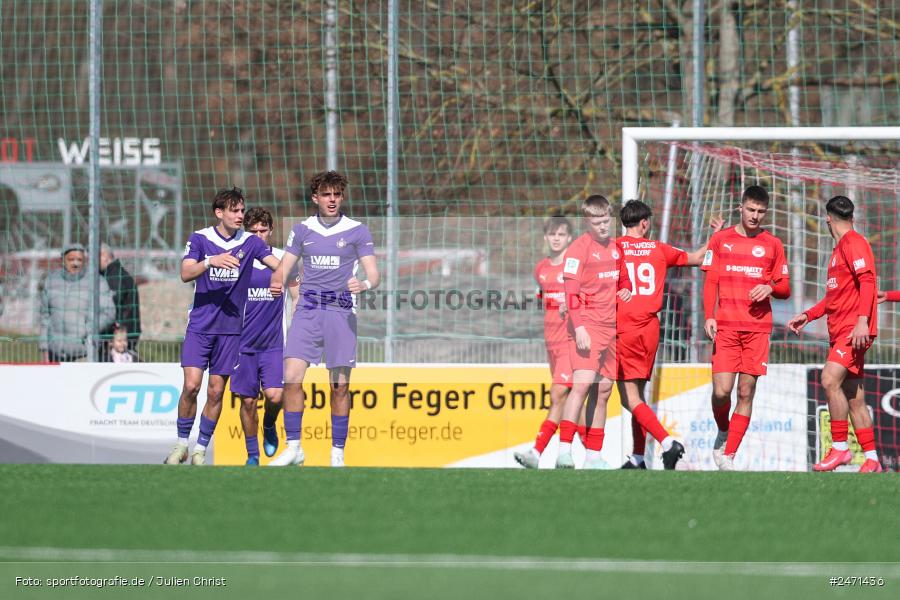 sport, action, SV Rot-Weiss Walldorf, RWW, Mörfelden-Walldorf, KR1, Fussball, FC Erzgebirge Aue, DFB Nachwuchsliga U19, DFB, AUE, 6. Spieltag, 16.03.2025 - Bild-ID: 2471436