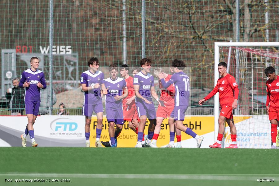 sport, action, SV Rot-Weiss Walldorf, RWW, Mörfelden-Walldorf, KR1, Fussball, FC Erzgebirge Aue, DFB Nachwuchsliga U19, DFB, AUE, 6. Spieltag, 16.03.2025 - Bild-ID: 2471438
