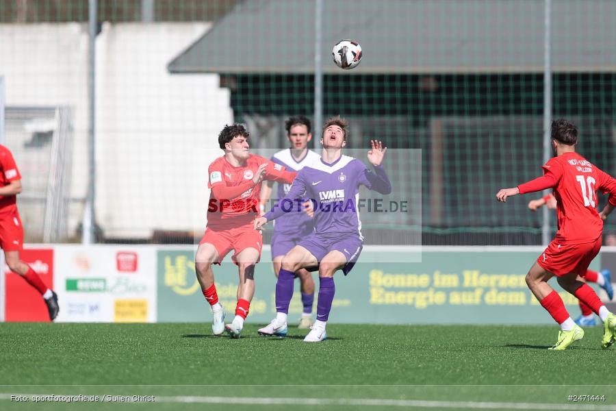 sport, action, SV Rot-Weiss Walldorf, RWW, Mörfelden-Walldorf, KR1, Fussball, FC Erzgebirge Aue, DFB Nachwuchsliga U19, DFB, AUE, 6. Spieltag, 16.03.2025 - Bild-ID: 2471444