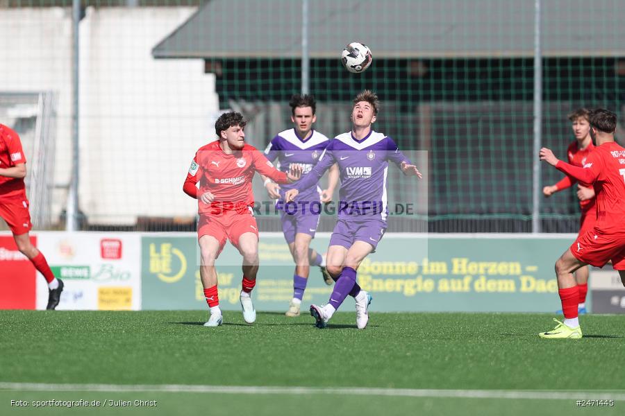 sport, action, SV Rot-Weiss Walldorf, RWW, Mörfelden-Walldorf, KR1, Fussball, FC Erzgebirge Aue, DFB Nachwuchsliga U19, DFB, AUE, 6. Spieltag, 16.03.2025 - Bild-ID: 2471445