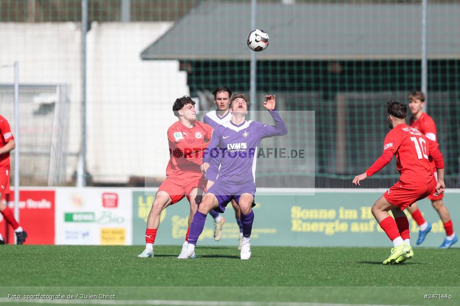 sport, action, SV Rot-Weiss Walldorf, RWW, Mörfelden-Walldorf, KR1, Fussball, FC Erzgebirge Aue, DFB Nachwuchsliga U19, DFB, AUE, 6. Spieltag, 16.03.2025 - Bild-ID: 2471446