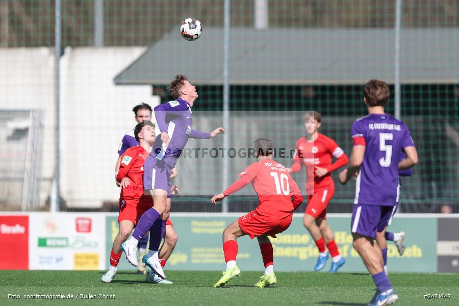 sport, action, SV Rot-Weiss Walldorf, RWW, Mörfelden-Walldorf, KR1, Fussball, FC Erzgebirge Aue, DFB Nachwuchsliga U19, DFB, AUE, 6. Spieltag, 16.03.2025 - Bild-ID: 2471447