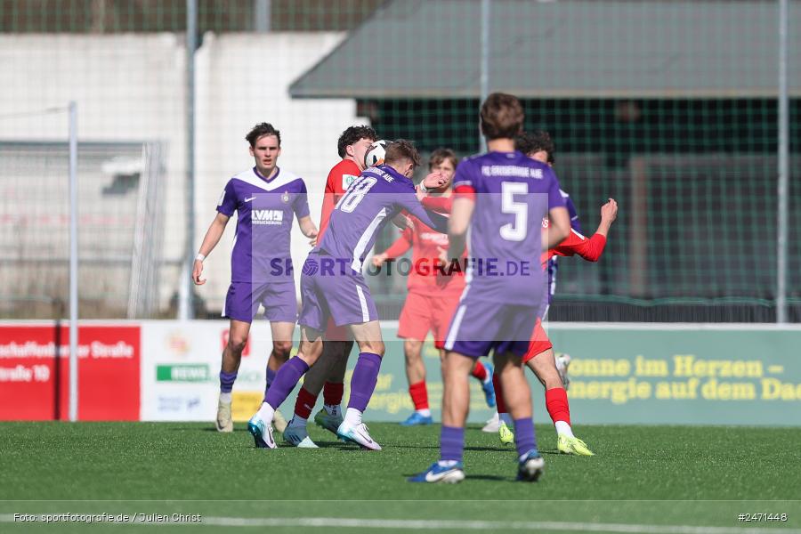 sport, action, SV Rot-Weiss Walldorf, RWW, Mörfelden-Walldorf, KR1, Fussball, FC Erzgebirge Aue, DFB Nachwuchsliga U19, DFB, AUE, 6. Spieltag, 16.03.2025 - Bild-ID: 2471448