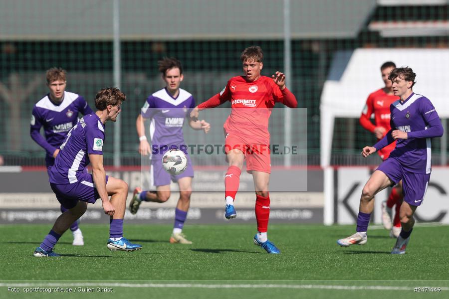 sport, action, SV Rot-Weiss Walldorf, RWW, Mörfelden-Walldorf, KR1, Fussball, FC Erzgebirge Aue, DFB Nachwuchsliga U19, DFB, AUE, 6. Spieltag, 16.03.2025 - Bild-ID: 2471449