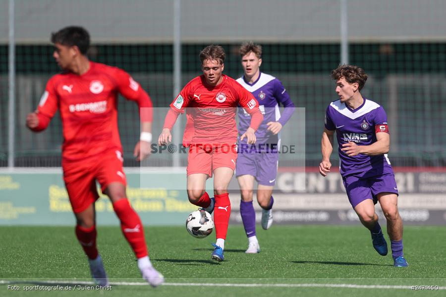 sport, action, SV Rot-Weiss Walldorf, RWW, Mörfelden-Walldorf, KR1, Fussball, FC Erzgebirge Aue, DFB Nachwuchsliga U19, DFB, AUE, 6. Spieltag, 16.03.2025 - Bild-ID: 2471450