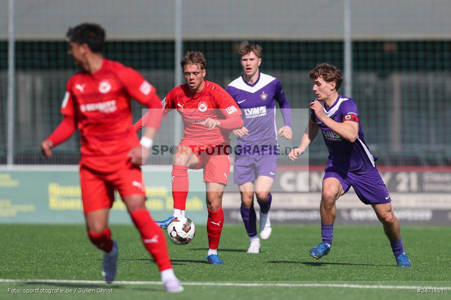 sport, action, SV Rot-Weiss Walldorf, RWW, Mörfelden-Walldorf, KR1, Fussball, FC Erzgebirge Aue, DFB Nachwuchsliga U19, DFB, AUE, 6. Spieltag, 16.03.2025 - Bild-ID: 2471451